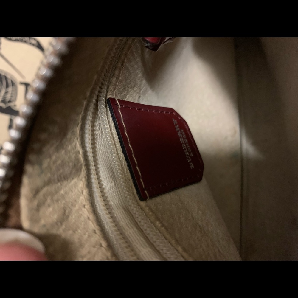 Burberry handbag vintage check/ red leather trim - Picture 4 of 9